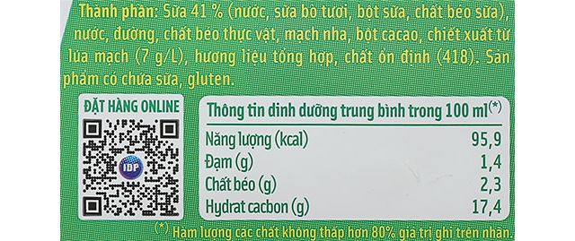 Thành phần dinh dưỡng