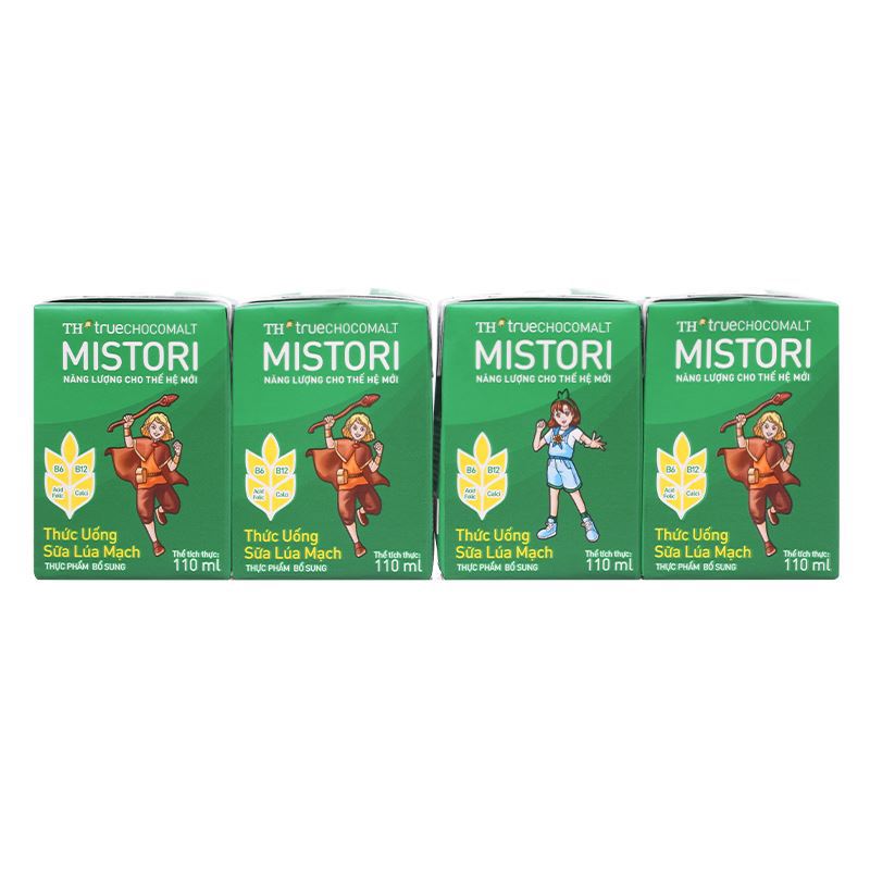Lốc 4 hộp thức uống lúa mạch TH true Chocomalt Mistori 110 ml (từ 2 tuổi) - Giao bao bì ngẫu nhiên 3