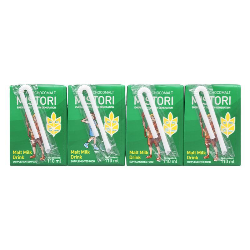 Lốc 4 hộp thức uống lúa mạch TH true Chocomalt Mistori 110 ml (từ 2 tuổi) - Giao bao bì ngẫu nhiên 4