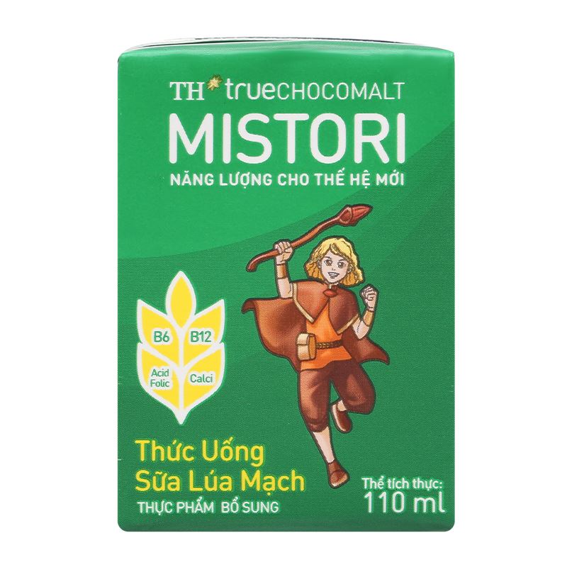 Lốc 4 hộp thức uống lúa mạch TH true Chocomalt Mistori 110 ml (từ 2 tuổi) - Giao bao bì ngẫu nhiên 6