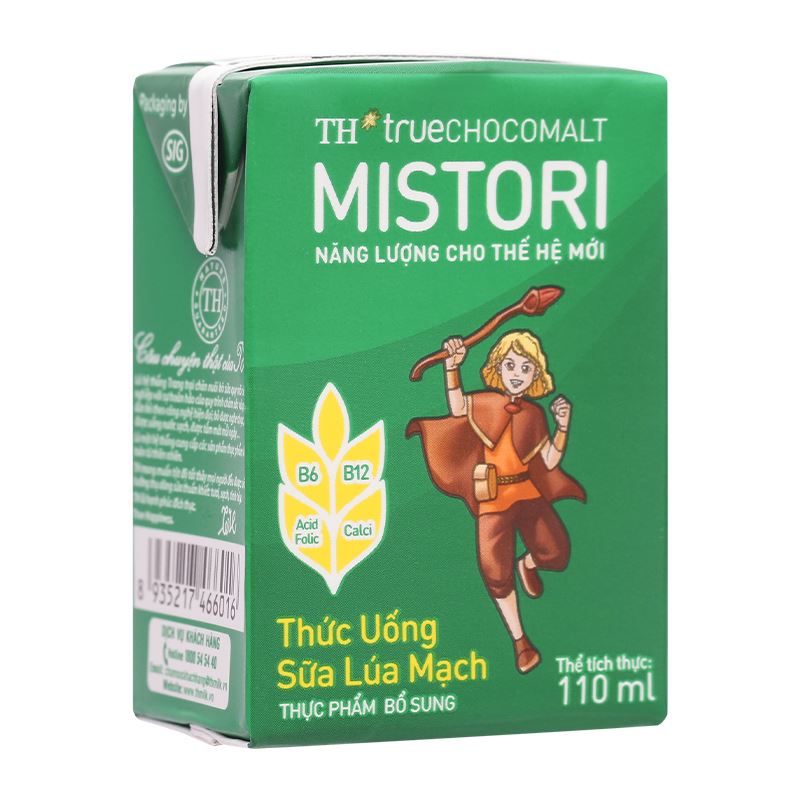 Lốc 4 hộp thức uống lúa mạch TH true Chocomalt Mistori 110 ml (từ 2 tuổi) - Giao bao bì ngẫu nhiên 19