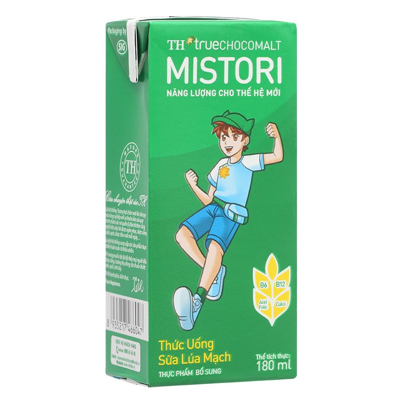 Lốc 4 hộp thức uống lúa mạch TH true Chocomalt Mistori 180 ml (từ 2 tuổi) - Giao bao bì ngẫu nhiên 22