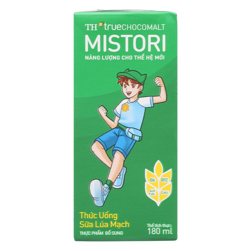 Lốc 4 hộp thức uống lúa mạch TH true Chocomalt Mistori 180 ml (từ 2 tuổi) - Giao bao bì ngẫu nhiên 23