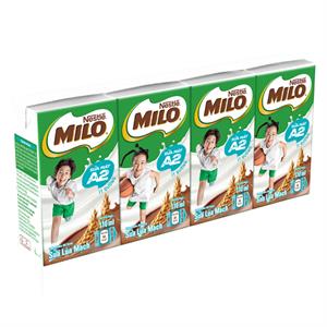 Lốc 4 hộp thức uống lúa mạch Nestlé Milo A2 ít đường