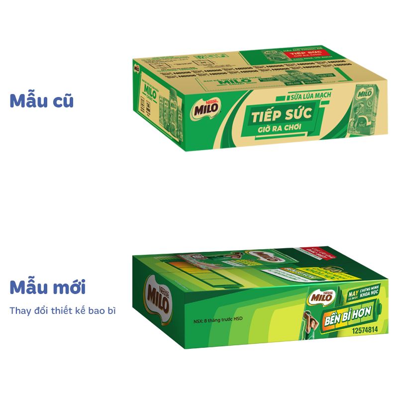 Thùng 48 hộp thức uống lúa mạch Nestlé Milo 110 ml (từ 2 tuổi) - Giao bao bì ngẫu nhiên