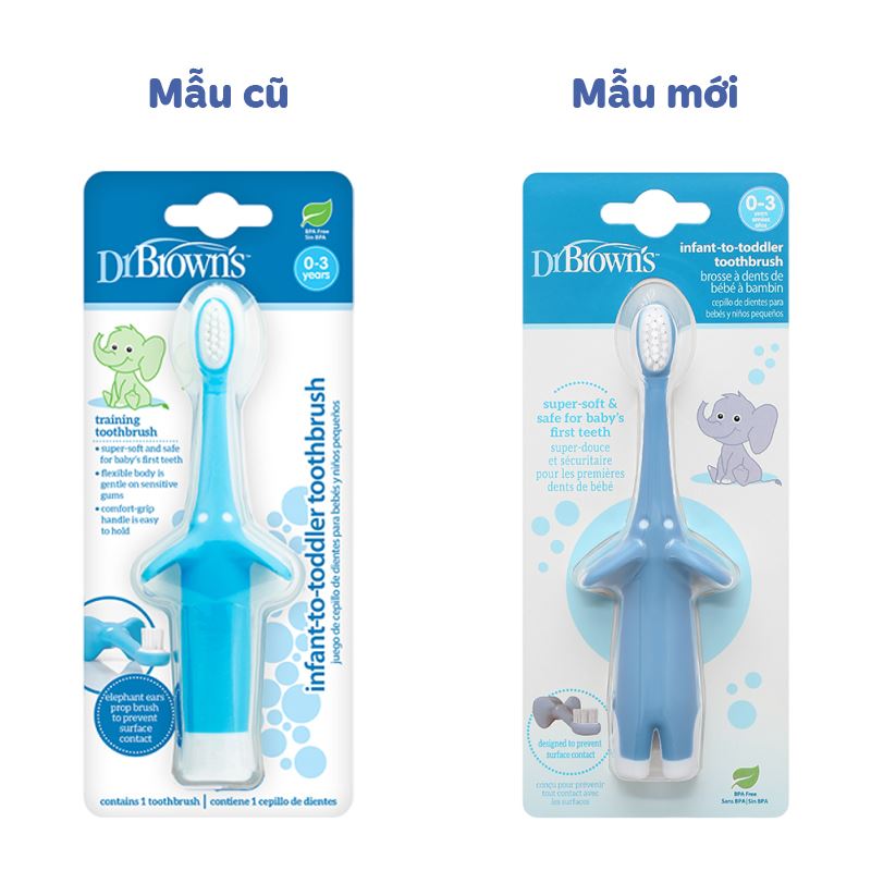 Bàn chải cho bé Dr.Browns lông siêu mềm (0 - 3 tuổi) - Màu hồng 4