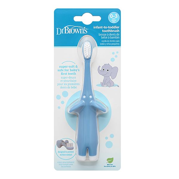 Bàn chải cho bé Dr.Brown's lông siêu mềm (0 - 3 tuổi) - Màu hồng chính hãng - AVAKids.com