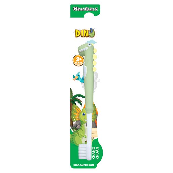 Bàn chải đánh răng Oral Clean Dino lông siêu mềm (từ 2 tuổi) - Màu ngẫu nhiên - AVAKids.com
