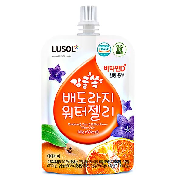 Nước trái cây có thạch Lusol vị lê, quýt, hoa chuông đen - AVAKids.com