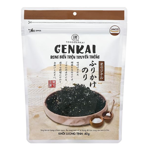 Rong biển giòn trộn truyền thống Genkai gói 40g - Mẫu mới