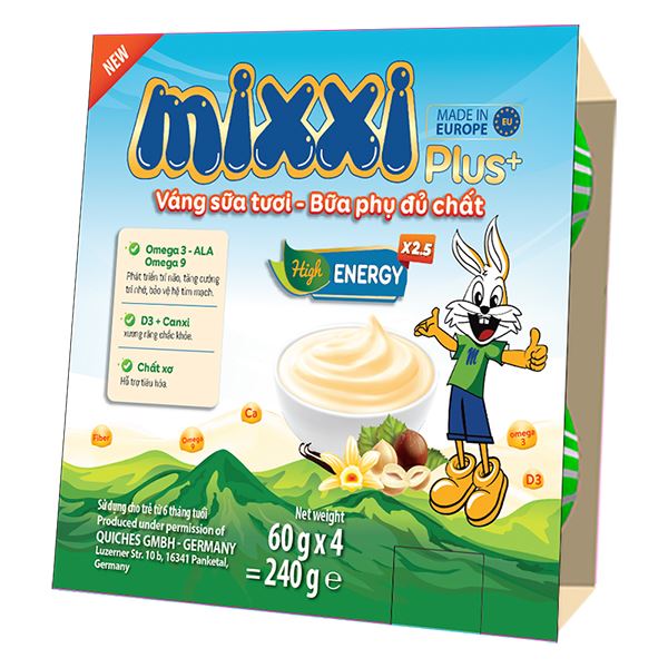 Lốc 4 hũ váng sữa Mixxi vị vani 60g ngon, giá tốt - AVAKids.com