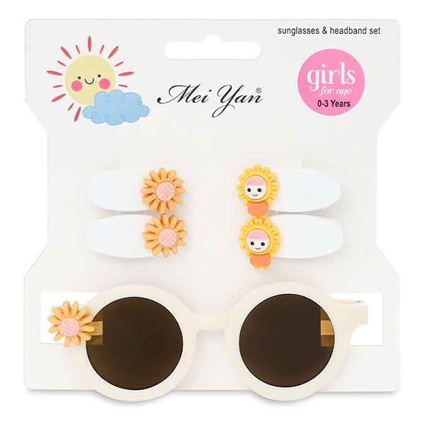 Set kính mát kèm kẹp trắng HappyTime 514415 giá tốt - AVAKids.com