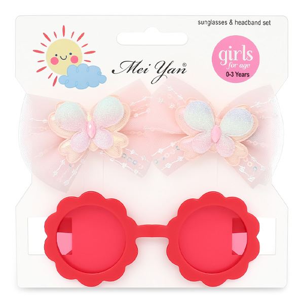 Set kính mát kèm kẹp hồng HappyTime 514422 chính hãng - AVAKids.com