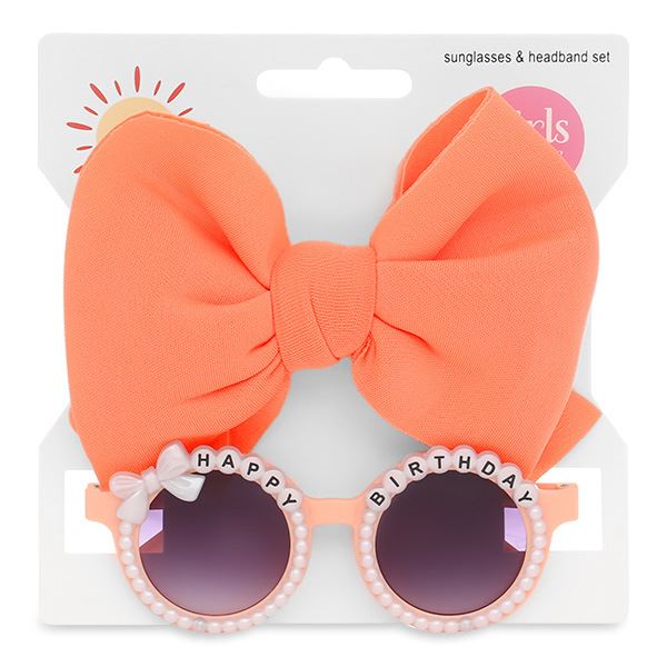 Set kính mát kèm băng đô cam HappyTime 514446 dễ thương - AVAKids.com