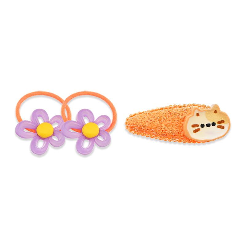 Mắt kính kèm cột tóc, kẹp tóc cam bé gái HappyTime 516303 8
