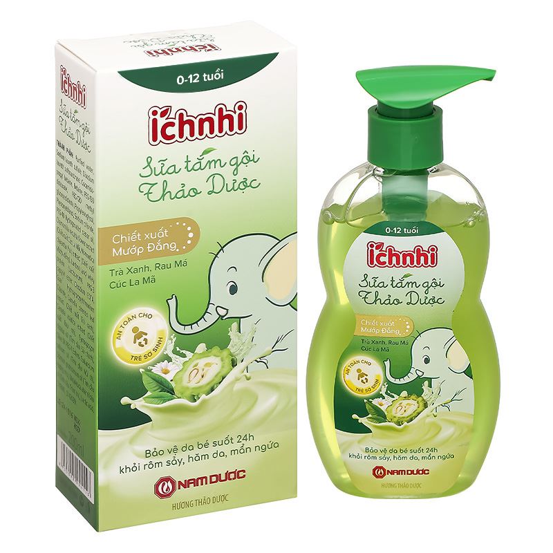 Sữa tắm & gội 2in1 cho bé Ích Nhi chiết xuất thảo dược 200 ml (0 - 12 tuổi) 2