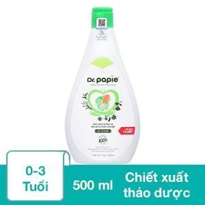 Nước Tắm & Gội 2In1 Cho Bé Dr.papie Chiết Xuất Thảo Dược 500 Ml (0 - 3 Tuổi)