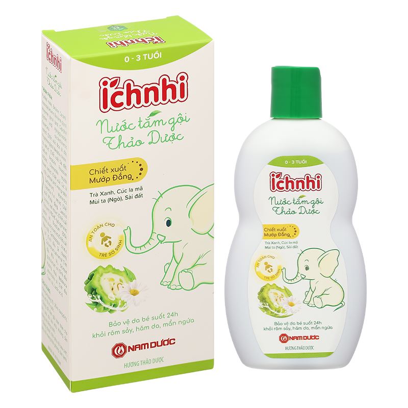 Nước tắm & gội 2in1 cho bé Ích Nhi chiết xuất thảo dược 230 ml (0 - 3 tuổi) 2