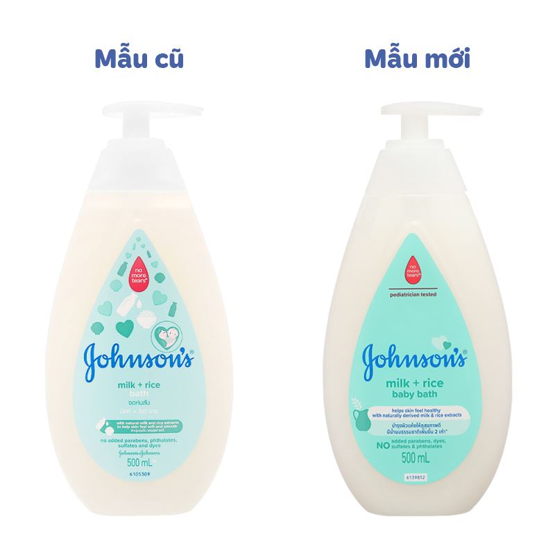 Sữa tắm cho bé Johnson's Baby chiết xuất gạo và sữa 500 ml (từ 1 tuổi) - Giao bao bì ngẫu nhiên 2