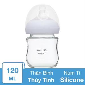 Bình Sữa Thủy Tinh Philips Avent Scy930/01 Cổ Rộng 120 Ml (0 - 1 Tháng)