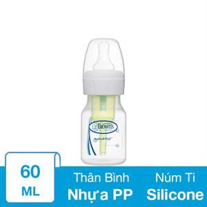 Bình Sữa Nhựa Pp Dr.brown's Sb2100 - Gbx Cổ Hẹp 60 Ml (0 - 3 Tháng)