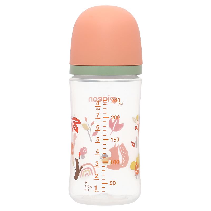 Bình sữa nhựa PP Pigeon Softouch Baby-Friendly World cổ rộng 240 ml - Mùa thu (từ 3 tháng)