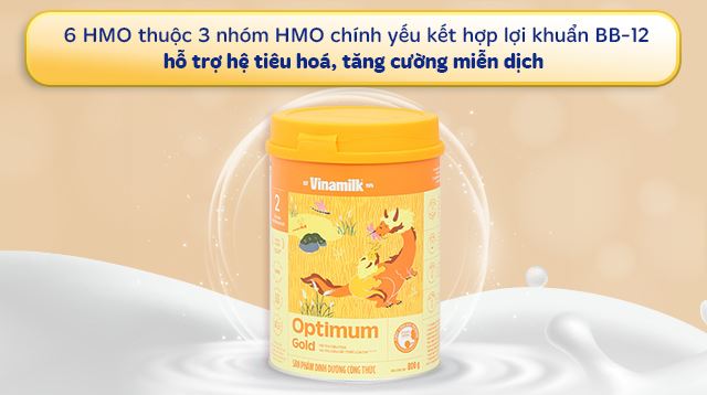 Sữa bột Optimum Gold số 2 hỗ trợ hệ tiêu hóa khỏe mạnh