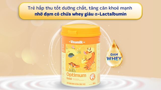 Sữa bột Optimum Gold số 2 hỗ trợ tăng cân