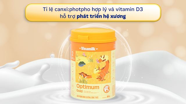 Sữa bột Optimum Gold số 2 giúp phát triển hệ xương