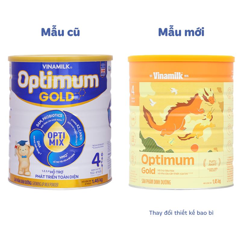 Combo 2 sữa bột Optimum Gold số 4 hương vani 1.45 kg (2 - 6 tuổi) - Giao bao bì ngẫu nhiên 14