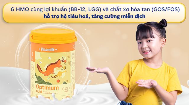 Sữa bột Optimum Gold số 4 hỗ trợ tiêu hóa khỏe, miễn dịch tốt
