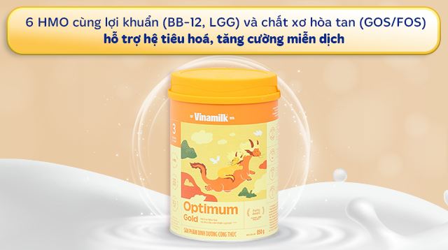 Sữa bột Optimum Gold số 3 850g (1 - 2 tuổi) - Công thức sữa chứa 6 HMO cùng hệ lợi khuẩn BB-12TM & LGGTM và chất xơ hoà tan hỗ trợ hệ tiêu hóa, tăng cường miễn dịch