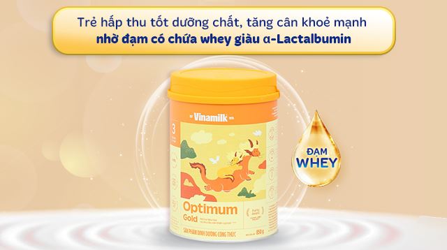 Sữa bột Optimum Gold số 3 850g (1 - 2 tuổi) - Sữa bột Optimum có hàm lượng đạm whey cao cùng 9 axit amin thiết yếu giúp bé dễ hấp thu, tăng cân khỏe mạnh