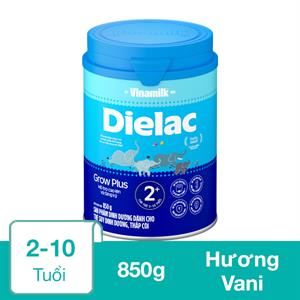 Sữa Bột Dielac Grow Plus 2+ (Sữa Non) Hương Vani 850G (2 - 10 Tuổi) Dành Cho Trẻ Suy Dinh Dưỡng, Thấp Còi - Giao Bao Bì Ngẫu Nhiên