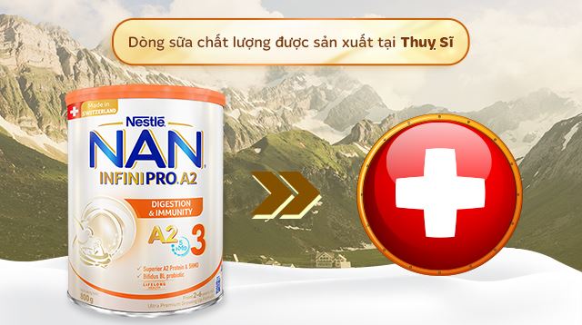Dòng sữa chất lượng được sản xuất tại Thuỵ Sĩ