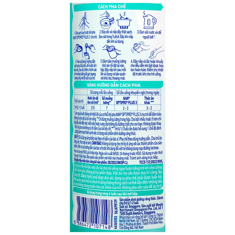 Sữa bột NAN Optipro Plus số 3 800g (1 - 2 tuổi) - Giao bao bì ngẫu nhiên 11