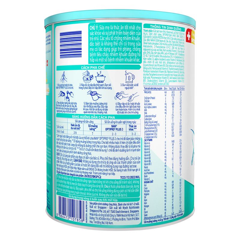 Sữa bột NAN Optipro Plus số 3 800g (1 - 2 tuổi) - Giao bao bì ngẫu nhiên 4