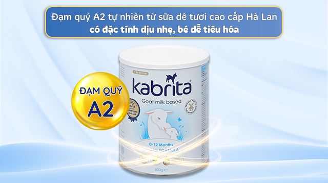 Đạm quý A2 tự nhiên từ sữa dê dịu nhẹ cho bé dễ tiêu hóa