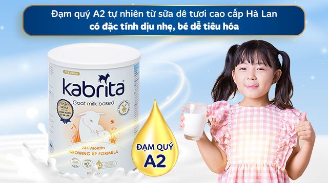 Sữa dê dịu nhẹ có đạm quý A2 cao cấp từ Hà Lan giúp bé dễ tiêu hóa