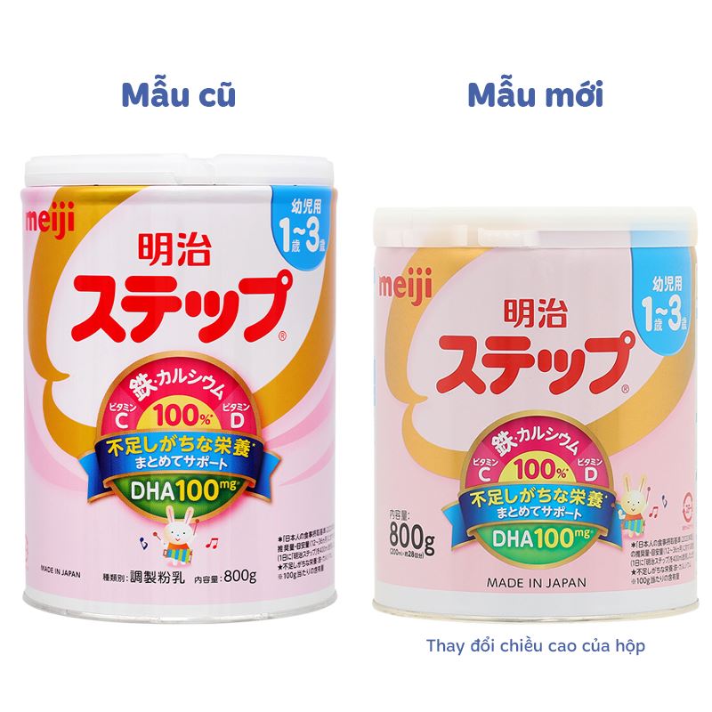Sữa bột nội địa Nhật Meiji Step Milk có muỗng 800g (1 - 3 tuổi) - Giao bao bì ngẫu nhiên 2