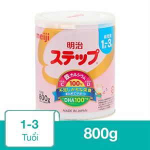 Sữa Bột Nội Địa Nhật Meiji Step Milk Có Muỗng 800G (1 - 3 Tuổi)