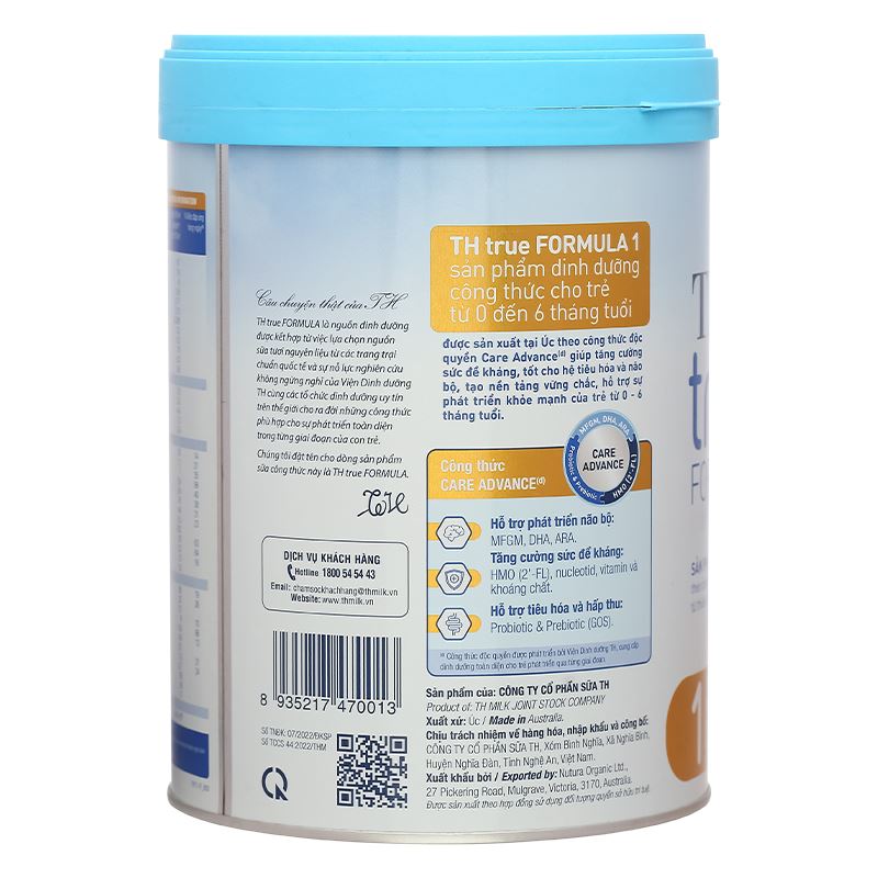 Sữa bột TH true Formula số 1 800g (0 - 6 tháng) - Giao bao bì ngẫu nhiên 6