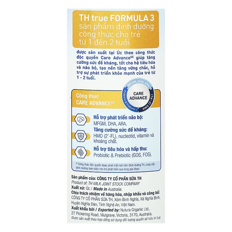 Sữa bột TH true Formula số 3 800g (1 - 2 tuổi) - Giao bao bì ngẫu nhiên 10
