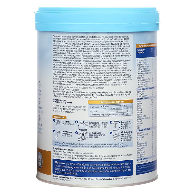Sữa bột TH true Formula số 3 800g (1 - 2 tuổi) - Giao bao bì ngẫu nhiên 4