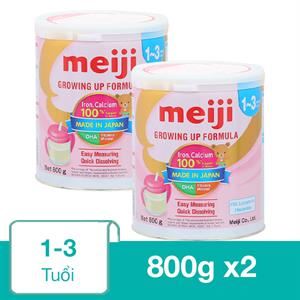 Combo 2 Hộp Sữa Bột Meiji Growing Up Formula 800G (1 - 3 Tuổi)