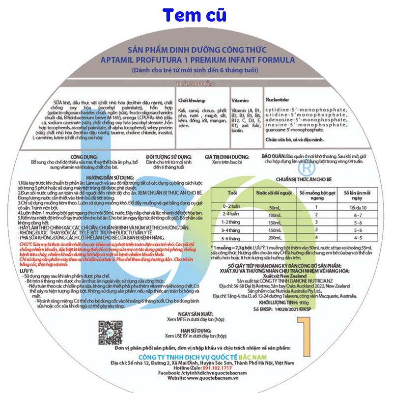 Sữa bột Aptamil Úc Profutura số 1 900g (0 - 6 tháng) 9