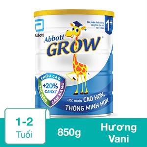 Sữa Bột Abbott Grow 1+ Hương Vani 850G (1 - 2 Tuổi)