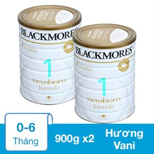 Combo 2 Hộp Sữa Bột Blackmores Newborn Formula Số 1 Hương Vani 900G (0 - 6 Tháng)