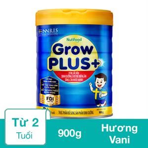 Sữa Bột Nutifood Growplus+ Xanh 2+ Hương Vani 900G (Từ 2 Tuổi) Giúp Tăng Cân