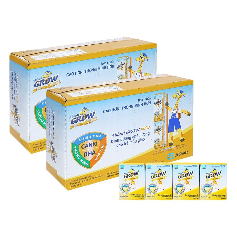 Combo 2 thùng 48 hộp sữa pha sẵn Abbott Grow Gold